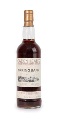 Lot 3158 - Springbank 1965 Cask Strength Single Malt Campbeltown Scotch Whisky, by independent bottlers...