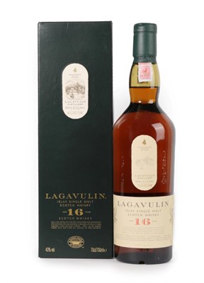 Lot 3159 - Lagavulin 16 Years Old Islay Single Malt Scotch Whisky, 43% vol 70cl, in original cardboard...