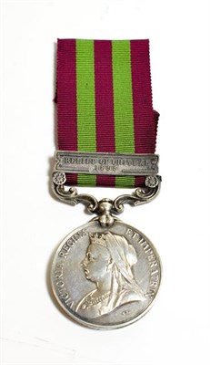 Lot 2021 - An India Medal 1895-1902, with clasp RELIEF OF CHITRAL 1895, awarded to 1979 Gunner J.J.Ryan,...