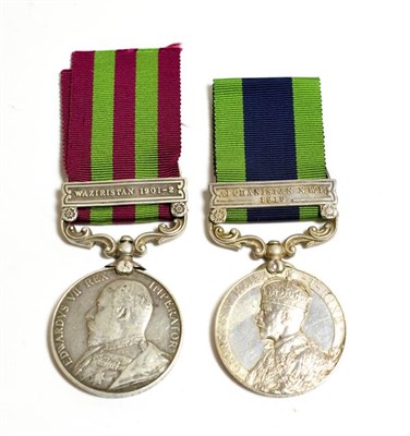 Lot 2022 - An India Medal, 1895-1902, Edward VII, with clasp WAZIRISTAN 1901-2, awarded to 230 Dvr.Sunder...
