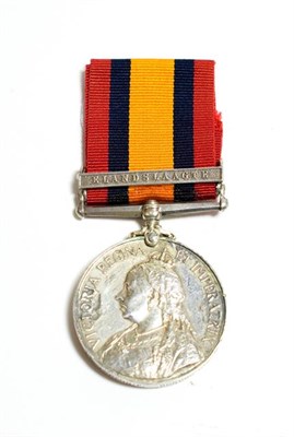 Lot 2026 - A Queen's South Africa Medal, with clasp ELANDSLAAGTE, awarded to 4890 PTE.J.RENNIE, GORDON...