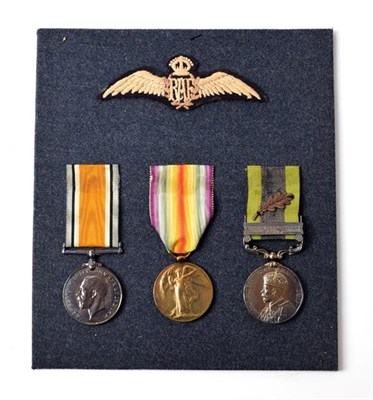Lot 2050 - A Royal Navy/Royal Air Force Trio, comprising British War Medal and Victory Medal to...