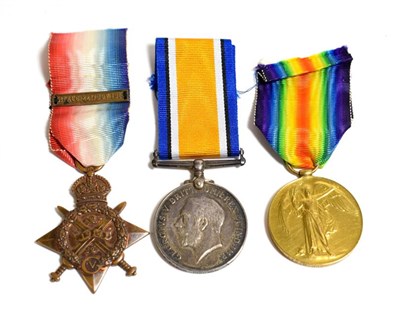 Lot 2060 - A First World War ''Mons'' Trio, awarded to 4534 PTE.H.JOHNSON, IR:GDS., comprising 1914 Star...