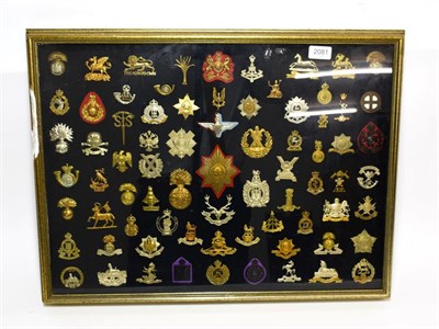 Lot 2081 - A Collection of Seventy Five British Cap, Glengarry and Collar Badges, in brass, bi-metal,...