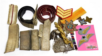 Lot 2097 - A Small Quantity of Early 20th Century Dress Uniform Accessories, including two leather and...