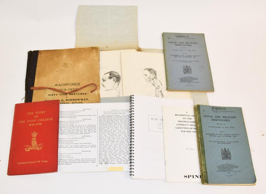 Lot 2106 - Wazirforce 1919-1920, Fifty Five Sketches by Captain C.G. Borrowman 4th Gurkha Rifles, a folio...