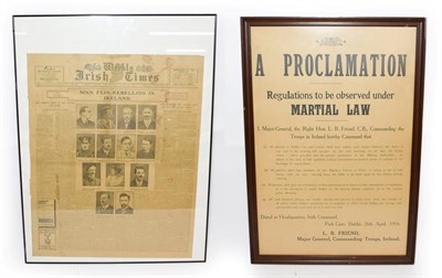 Lot 2112A - The Dublin Easter Uprisings 1916  An Original and Complete Copy of the Weekly Irish Times,...