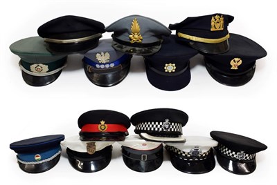 Lot 2137 - Two Elizabeth II Police Caps, one to an Inspector Leeds City Police, one to Metropolitan...