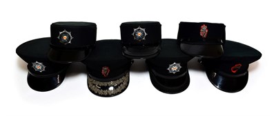 Lot 2138 - Seven Elizabeth II Northern Ireland Police Caps, three to the  Royal Ulster Constabulary...