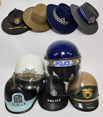 Lot 2143 - Two US Police Motorbike Helmets, one to New York City Police, the other to a Lieutenant of the...