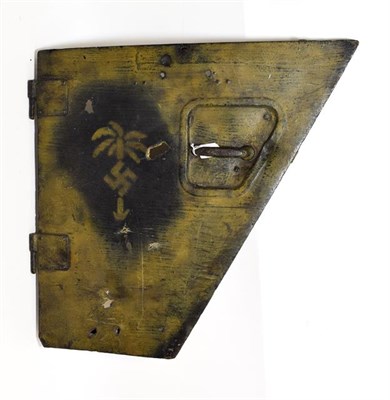 Lot 2177 - A Second World War German Afrikakorps Vehicle Door, possibly for a Horch Kfz 15, with...
