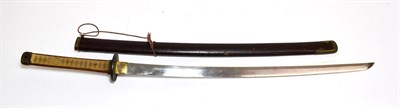 Lot 2190 - A Japanese Shinto Katana, the unsigned 69.5cm blade with undulating wavy hamon, the unsigned...