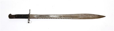 Lot 2233 - A Rare British 1871 Pattern Elcho Bayonet for the Martini Henry Rifle, the broad saw-back leaf...