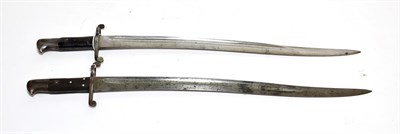 Lot 2244 - Two British M1858  Yataghan Sword Bayonets, each with 58cm blade stamped CHAVASSE at the...