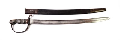 Lot 2248 - A Victorian Prison Warder's Hanger,  the 55cm single edge fullered steel blade double edged for the