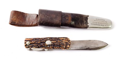 Lot 2257 - A 19th Century Folding Knife by Joseph Rodgers, Sheffield, the 19cm single edge steel blade...