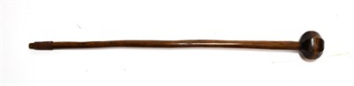 Lot 2268 - An Early 20th Century Zulu Knobkerrie, of hard wood with deep chestnut coloured patina, the...