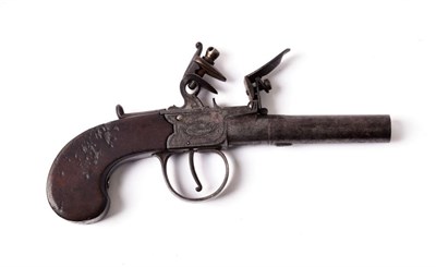 Lot 2321 - An Early 19th Century Flintlock Pocket Pistol by Archer of London, the 6cm round turn-off steel...