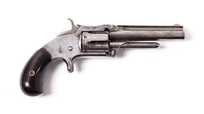 Lot 2331 - A Smith & Wesson Model 1½ .32 Calibre Rimfire Five Shot Revolver, Second Issue, the 9cm barrel...