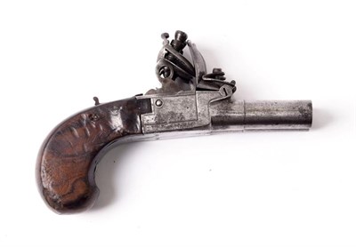 Lot 2332 - An Early 19th Century Continental Side by Side Double Barrel Flintlock Pocket Pistol, with...