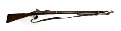 Lot 2355 - A Victorian Tower Three Band Percussion Musket, the 99cm steel barrel with various inspector's...