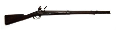 Lot 2356 - A Late 18th Century French Flintlock Service Musket, the 74cm steel barrel with indecipherable...