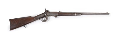 Lot 2362 - An American Civil War Burnside Carbine, 4th Model, the 53.5cm round barrel stamped CAST STEEL 1862
