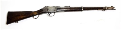 Lot 2363 - A Victorian Martini Henry I.C.1 Artillery Carbine, the 52.5cm steel barrel with hinged ladder...