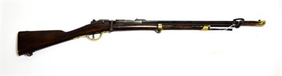 Lot 2364 - A French 11mm Model 1874/M.80 Gras Bolt Action Carbine, numbered 56211, the 51cm with hinged...