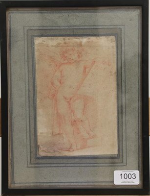 Lot 1003 - Italian School (18th century) after Guido Reni Study of a Putto, with a costume study verso...