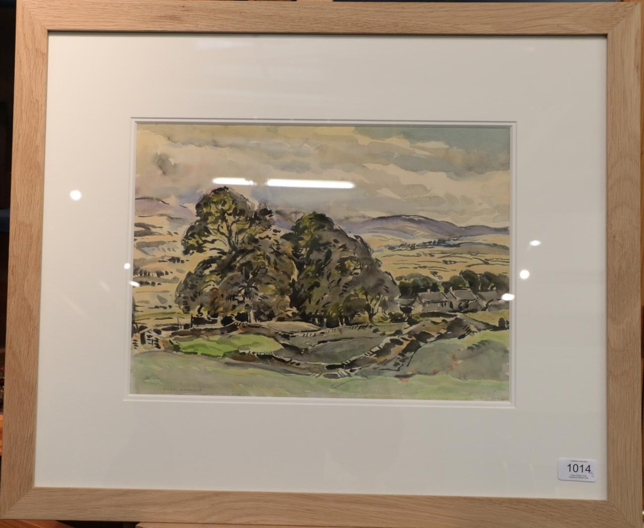 Lot 1014 - Frederick (Fred) Lawson (1888-1968)  ''Castle Bolton, village from the top'' Signed,...