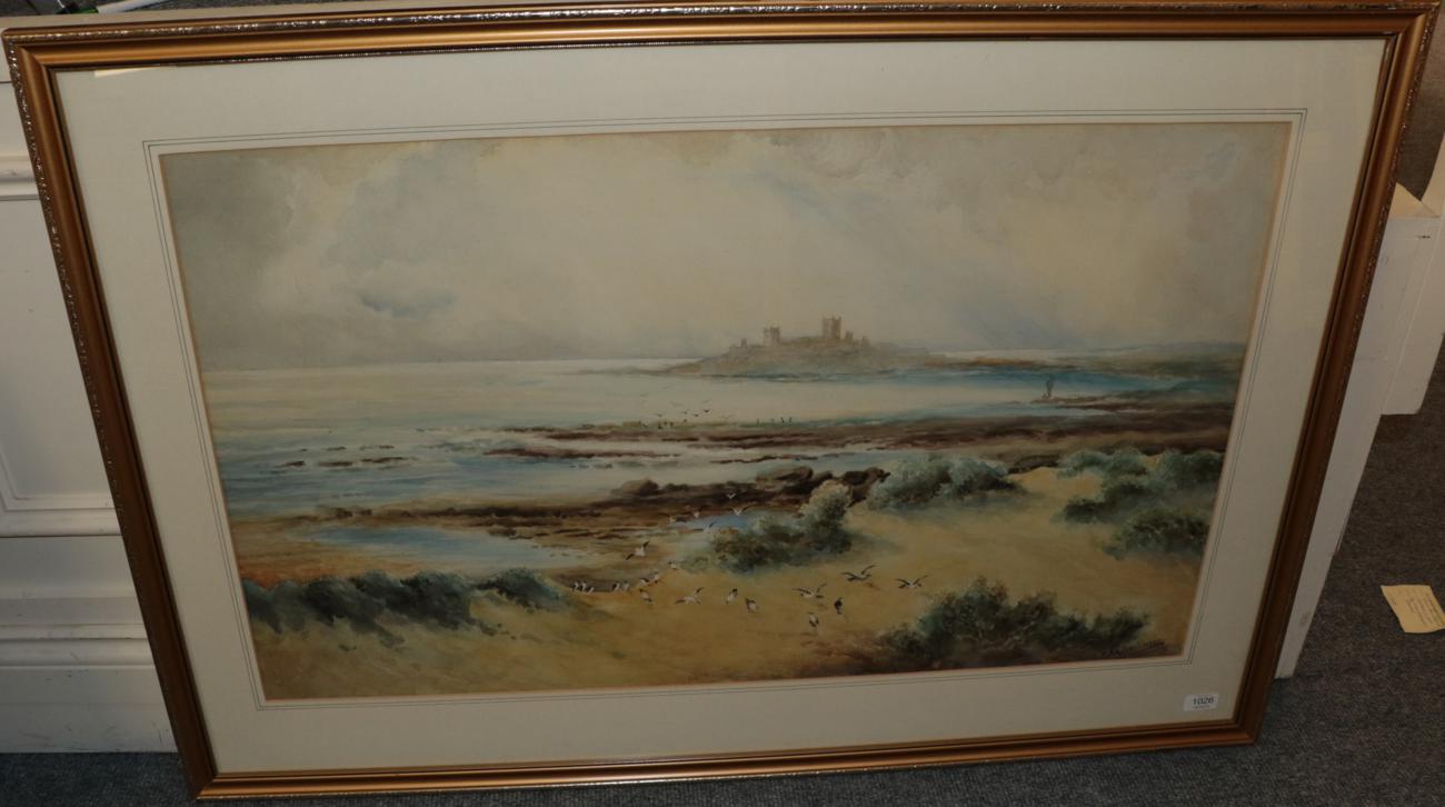Lot 1026 - S* A* Mallinson (20th century) Bamburgh Castle Signed and dated 1912, watercolour, 57cm by 95cm