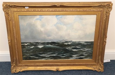 Lot 1037 - Richard Wane (1852-1904) Steamer ship at sea Signed, oil on canvas, 49cm by 74.5cm