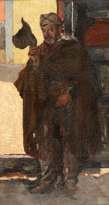 Lot 1051 - James Kerr-Lawson (1865-1939) Candian ''Spanish Beggar''  Oil on board, 37.5cm by 19.5cm...