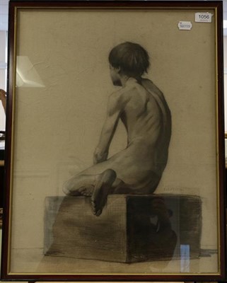 Lot 1056 - Eugene Feyen (1815-1908) French Study of a male nude Signed, pencil, 60cm by 45.5cm
