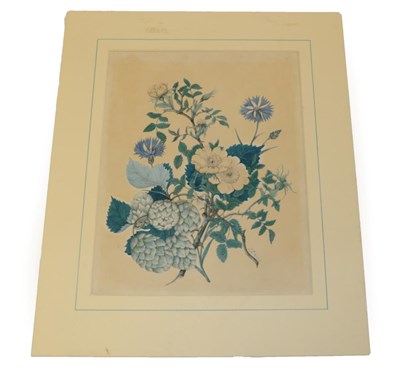 Lot 1062 - British School (19th century) Still life of blue flowers Initialled EL and dated 1840, watercolour