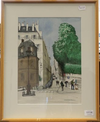 Lot 1114 - David Gentleman (b.1930) ''The Rue St Louis en Ile'' Signed, ink and watercolour, 36cm by...