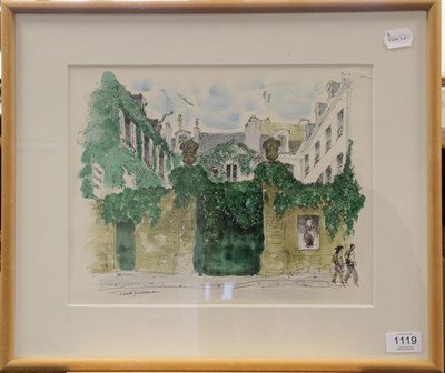 Lot 1119 - David Gentleman (b.1930) ''The Rue Bonaparte'' Signed, ink and watercolour, 26.5cm by 33.5cm   This