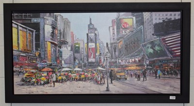 Lot 1139 - Henderson Cisz (b.1960) Brazilian ''Times Square in Bloom'' Signed and numbered 5/195, giclee print