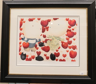 Lot 1149 - Mackenzie Thorpe (b.1956) ''Dancing in Love'' Signed and numbered 76/295, a colour reproduction...