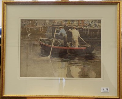 Lot 1178 - Robin Craig-Wallace (1886-1969) Fishing boat returning to harbour  Indistinctly signed,...