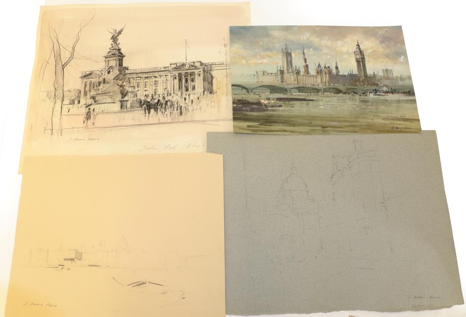 Lot 1189 - John Barrie Haste (1931-2011) ''Westminster'' Signed, inscribed and dated 1983 verso, mixed...