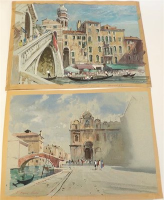 Lot 1193 - John Barrie Haste (1931-2011) ''Rialto, Venice'' Signed, inscribed and dated (19)89,...