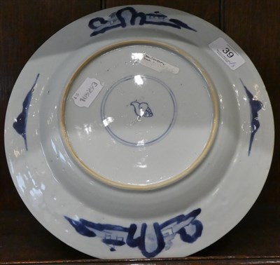 Lot 39 - A Pair of Chinese Porcelain Saucer Dishes, Kangxi/Yongzheng, painted in underglaze blue with...