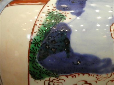 Lot 41 - A Chinese Wucai Porcelain Jar and Cover, mid 17th century, of baluster form, painted with...