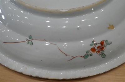 Lot 47 - A Chinese Porcelain Dish, Kangxi, painted in famille verte enamels with a birds amongst foliage...