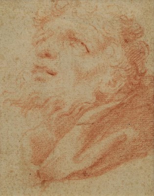 Lot 86 - Attributed to Etienne Parrocel (1696-1775) French  Head study of a bearded man Sanguine, 16cm...