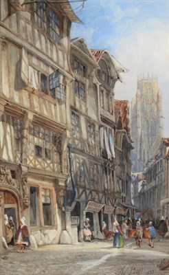 Lot 107 - Thomas Shotter Boys NWS (1803-1874)  View of Rouen Cathedral Signed and dated 1832,...