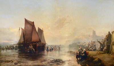 Lot 116 - James Webb (1825-1895) Folkestone Beach Oil on canvas, 141.5cm by 243.5cm   Provenance: Christie's