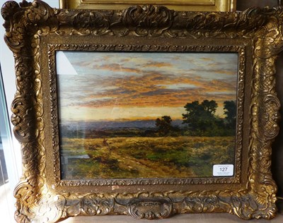Lot 127 - Benjamin Williams Leader RA (1831-1923) An evening landscape  Signed and dated 1909, oil on...